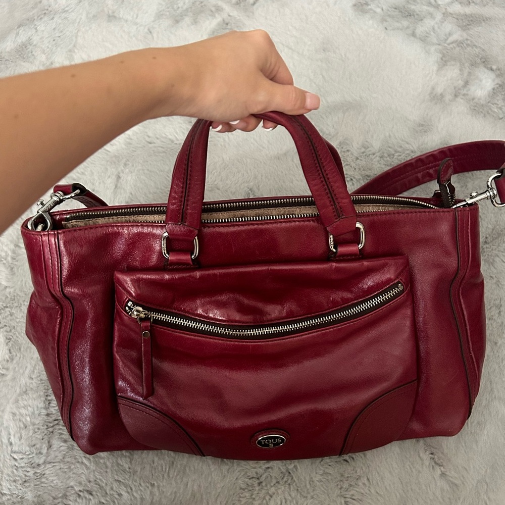 Tous Red Leather Bag